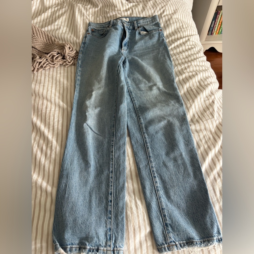 Classic Light Blue Wide Leg Women's Jeans